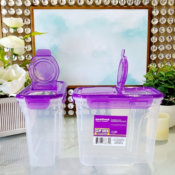 2 Pc Set - Surefresh Cereal Keeper + Lid - Picture 7 of 9